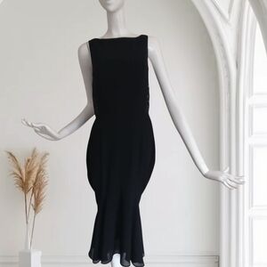 Elegant Black Midi Dress